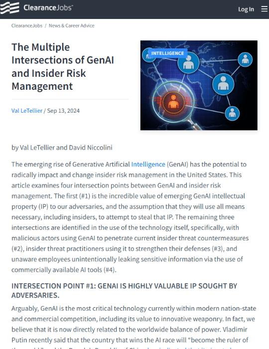 The Multiple Intersections of GenAI